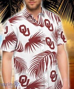 Oklahoma Sooners Palm Leaves Short Sleeve Hawaiian Shirt and Shorts - Perfect for Summer