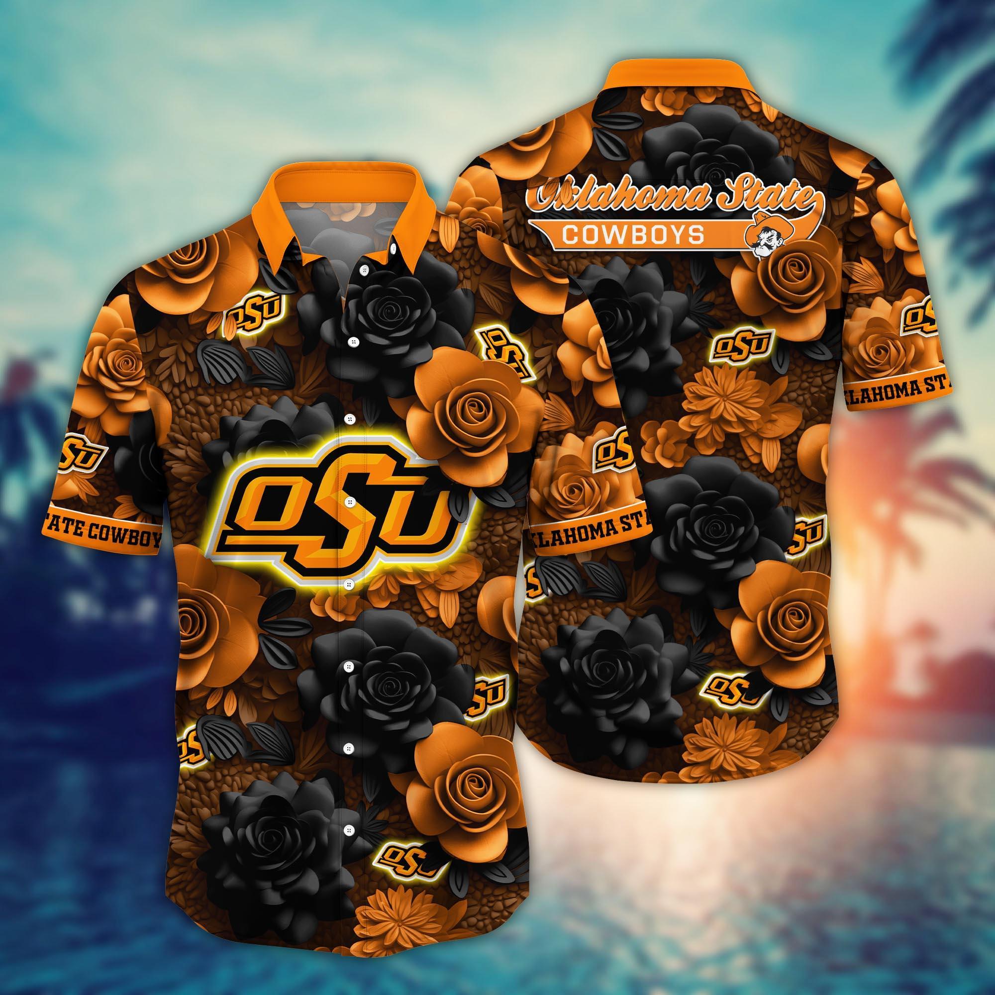 Oklahoma State Cowboys NCAA Flower Hawaii Shirt For Fans Ver 37