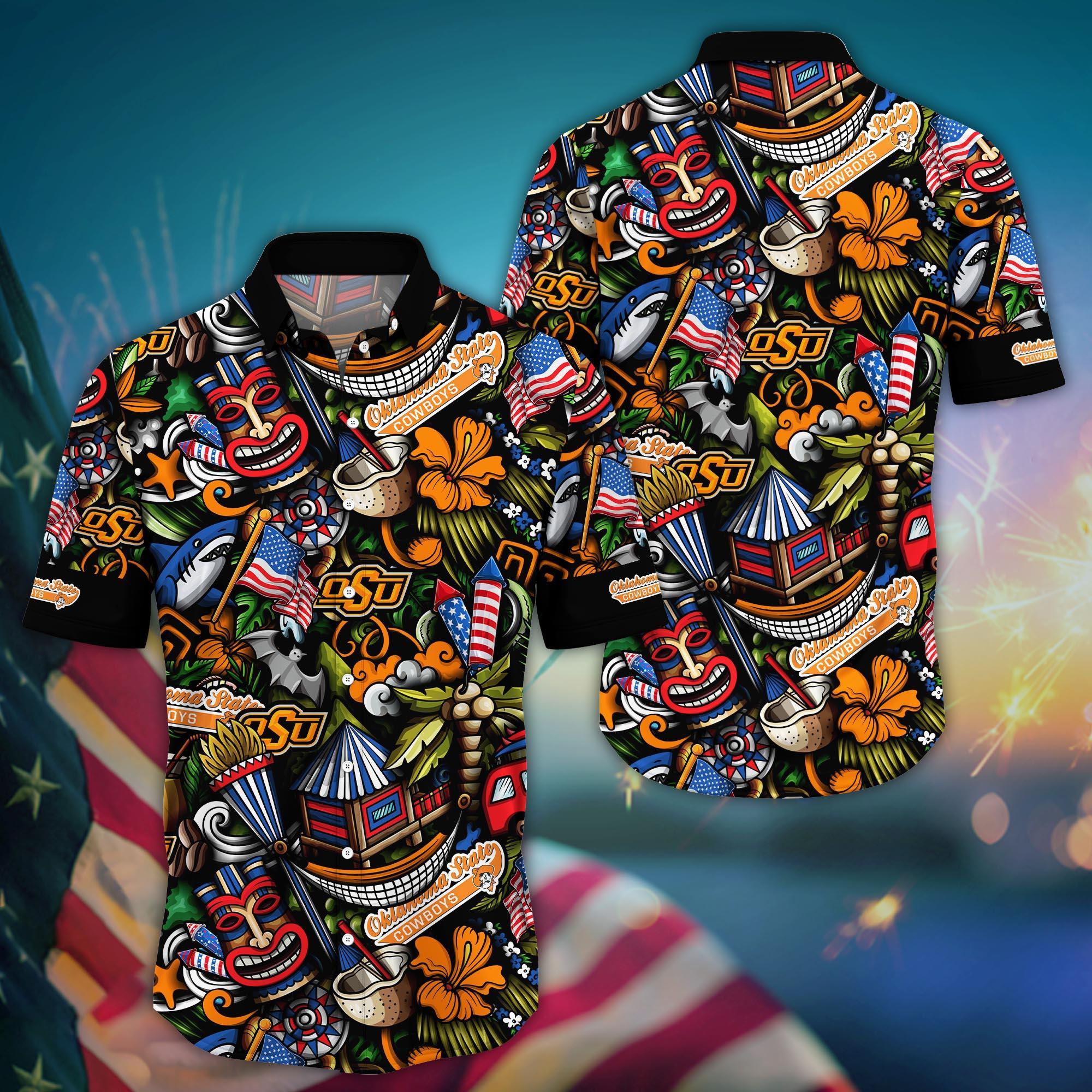 Oklahoma State Cowboys NCAA Flower Hawaii Shirt For Fans Ver 4