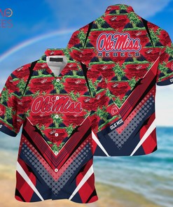 Ole Miss Rebels Hawaiian Shirt And Shorts For Summer, Sports Fans 