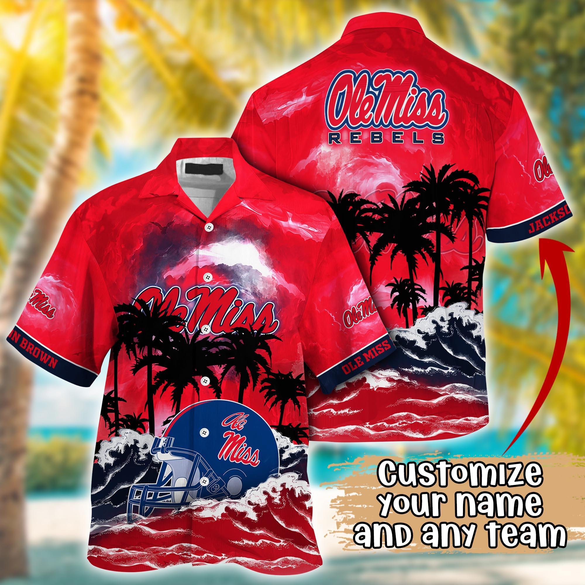 Ole Miss Rebels NCAA Best Hawaiian Shirt Ever- Customize Any Team Any League