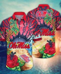 Ole Miss Rebels NCAA Flower Hawaii Shirt For Fans Ver 2