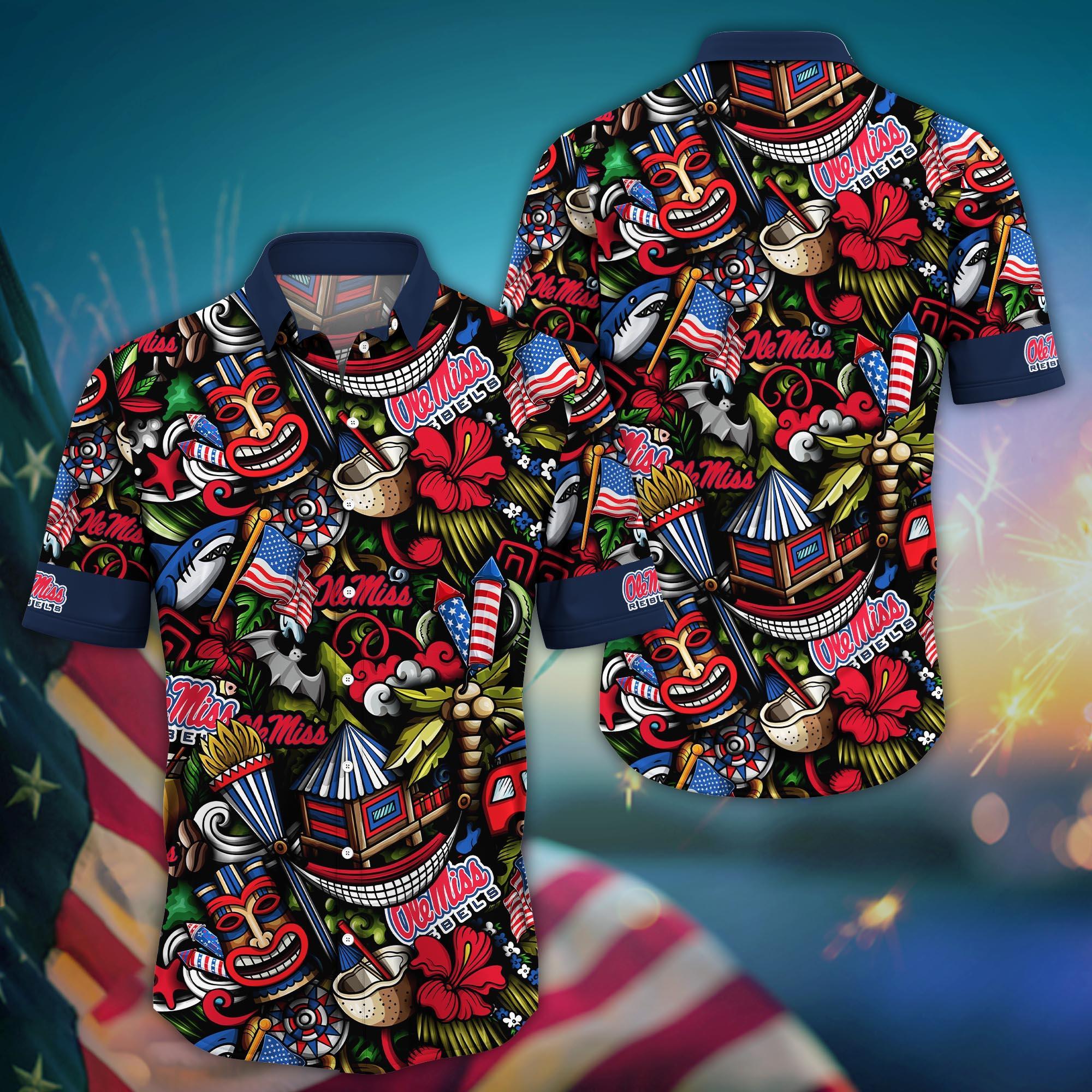 Ole Miss Rebels NCAA Flower Hawaii Shirt For Fans Ver 24