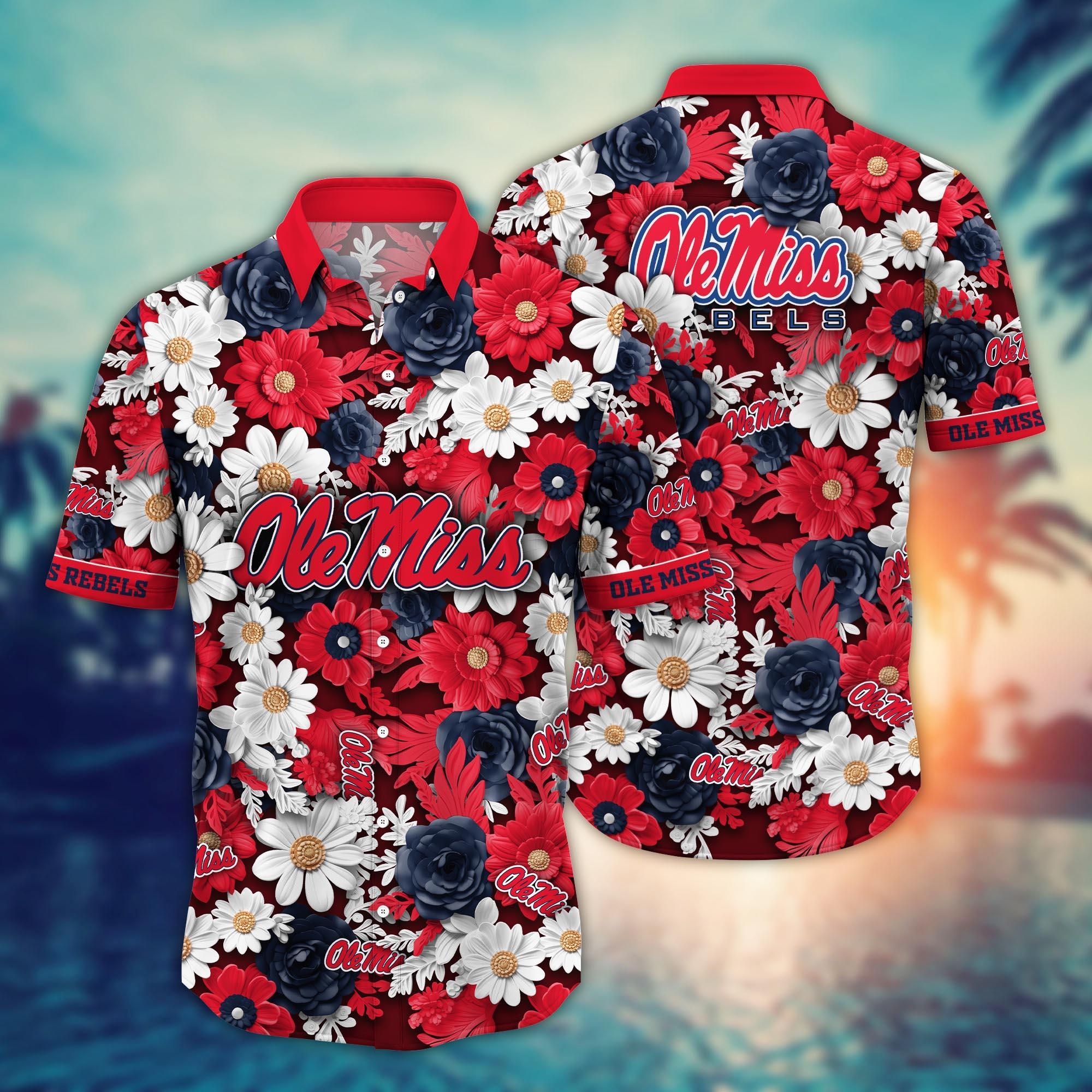 Ole Miss Rebels NCAA Flower Hawaii Shirt For Fans Ver 4