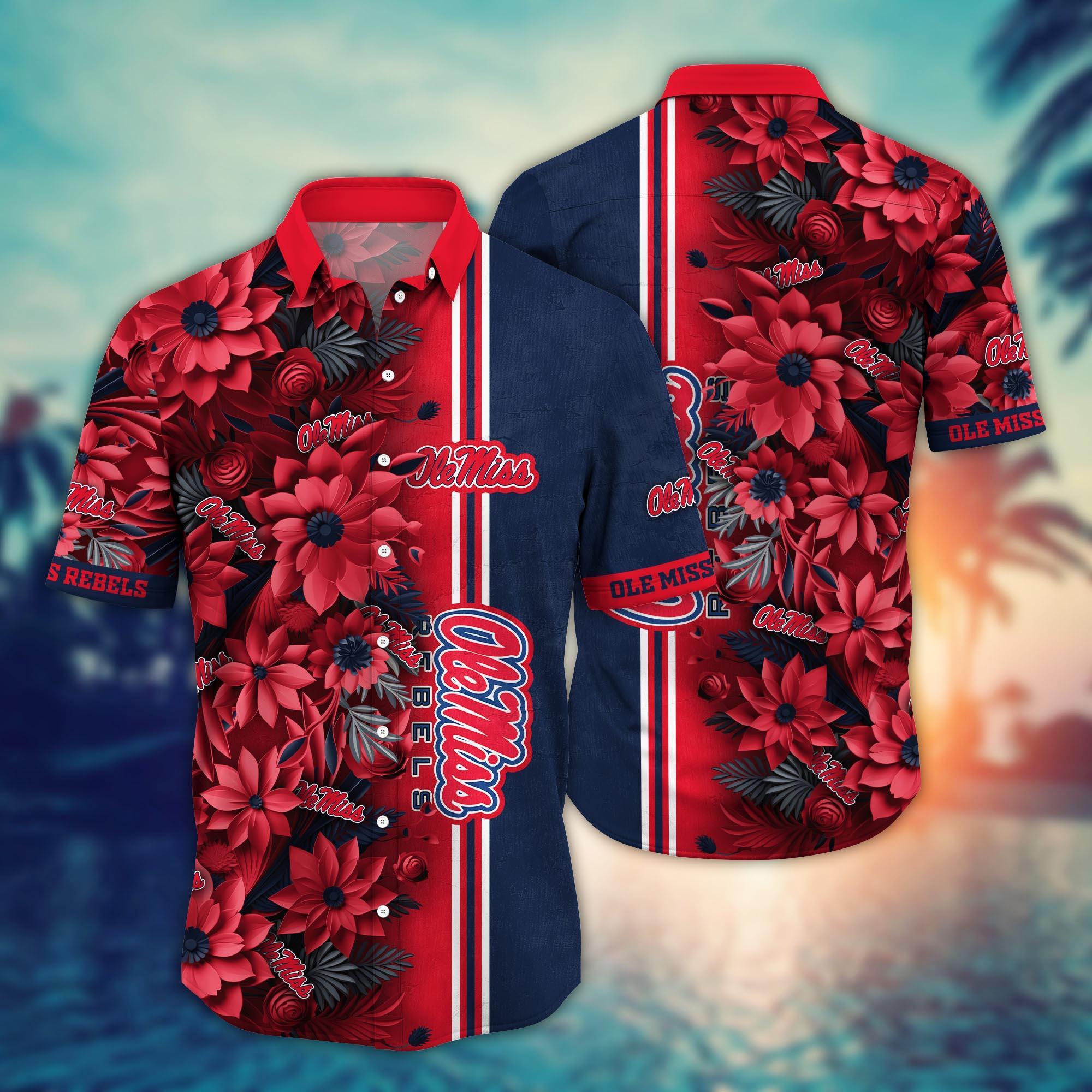Ole Miss Rebels NCAA Flower Hawaii Shirt For Fans Ver 5
