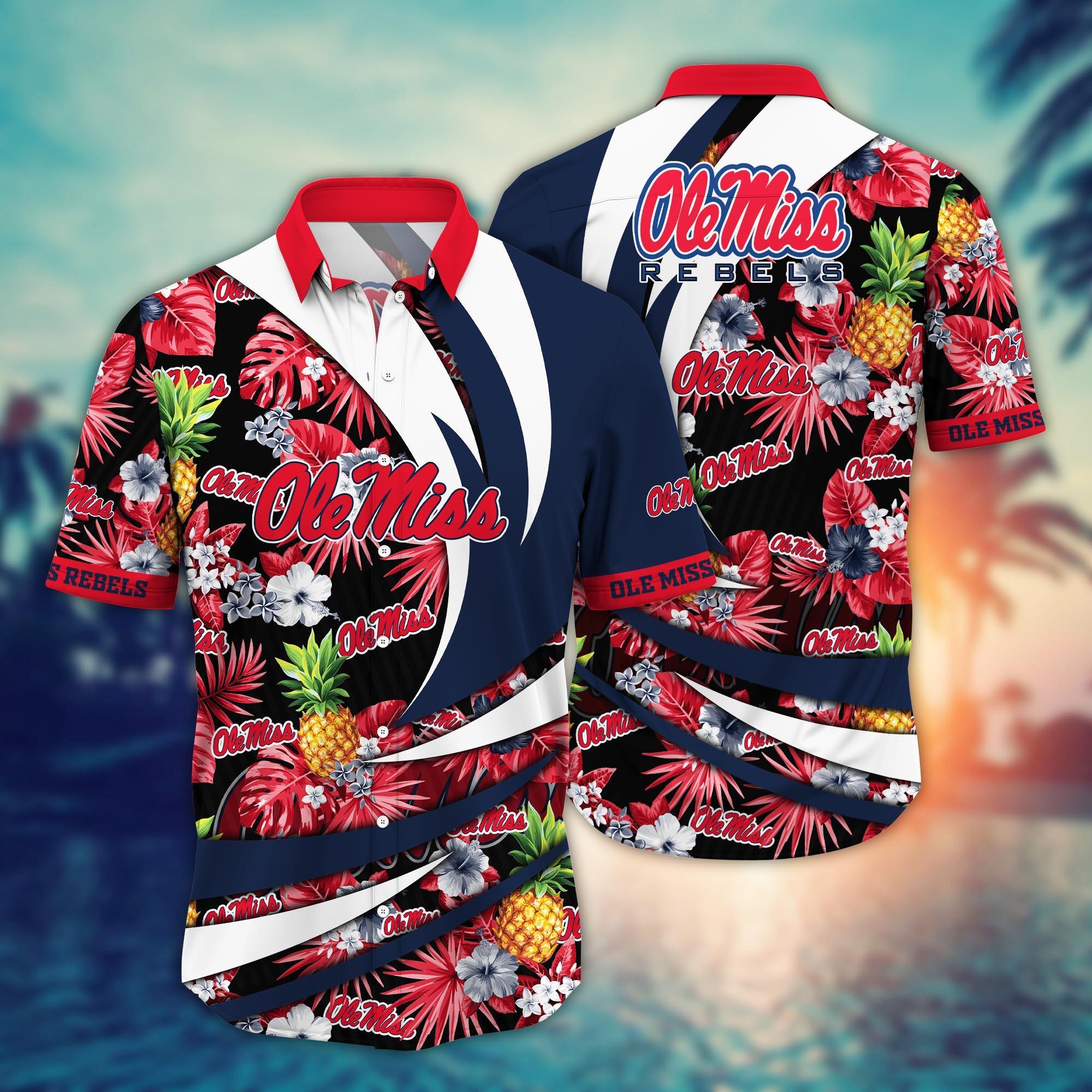 Ole Miss Rebels NCAA Flower Hawaii Shirt For Fans Ver 7