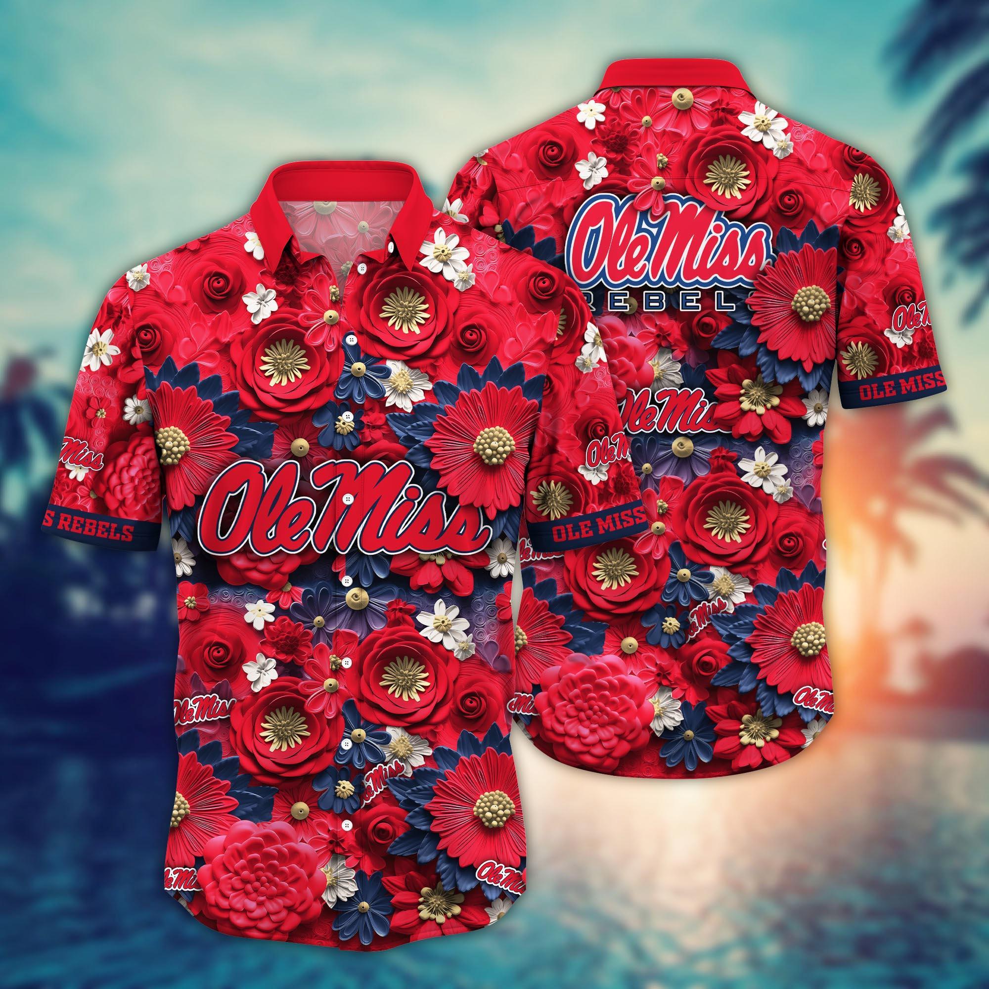 Ole Miss Rebels NCAA Hawaiian Shirt for This Summer Customize Shirt Any Team