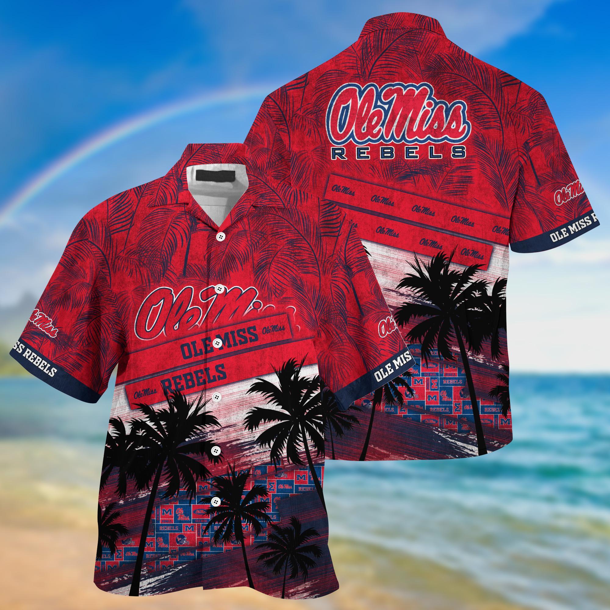Ole Miss Rebels NCAA Palm Tree Pattern Hawaii Shirt For Sports Fans