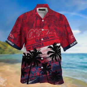 Ole Miss Rebels NCAA Palm Tree Pattern Hawaii Shirt For Sports Fans