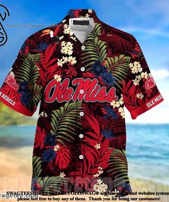Ole Miss Rebels Offensive Red Skeleton Hawaii Shirt for Summer