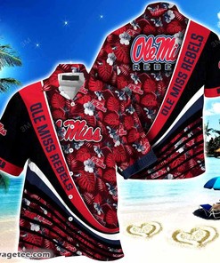 Ole Miss Rebels Summer Beach Hawaiian Shirt with Tropical Flower Pattern - Perfect for Fun in the Sun