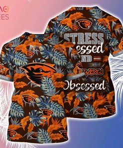Oregon State Beavers Hawaiian Shirt And Shorts For Summer, Stress Blessed Obsessed Fans