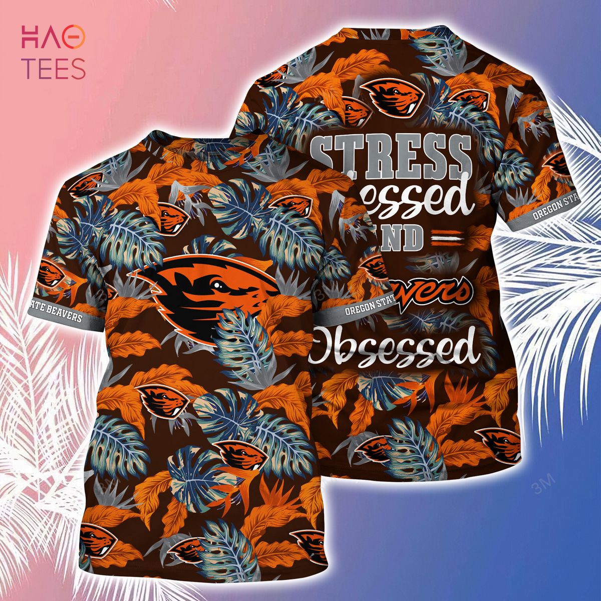 Oregon State Beavers Hawaiian Shirt And Shorts For Summer, Stress Blessed Obsessed Fans
