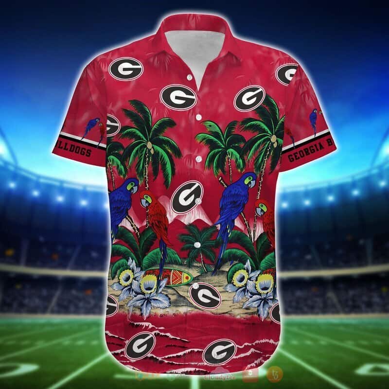 Parrot UGA Hawaiian Shirt - Best Gift For Football Lovers From Georgia Bulldogs