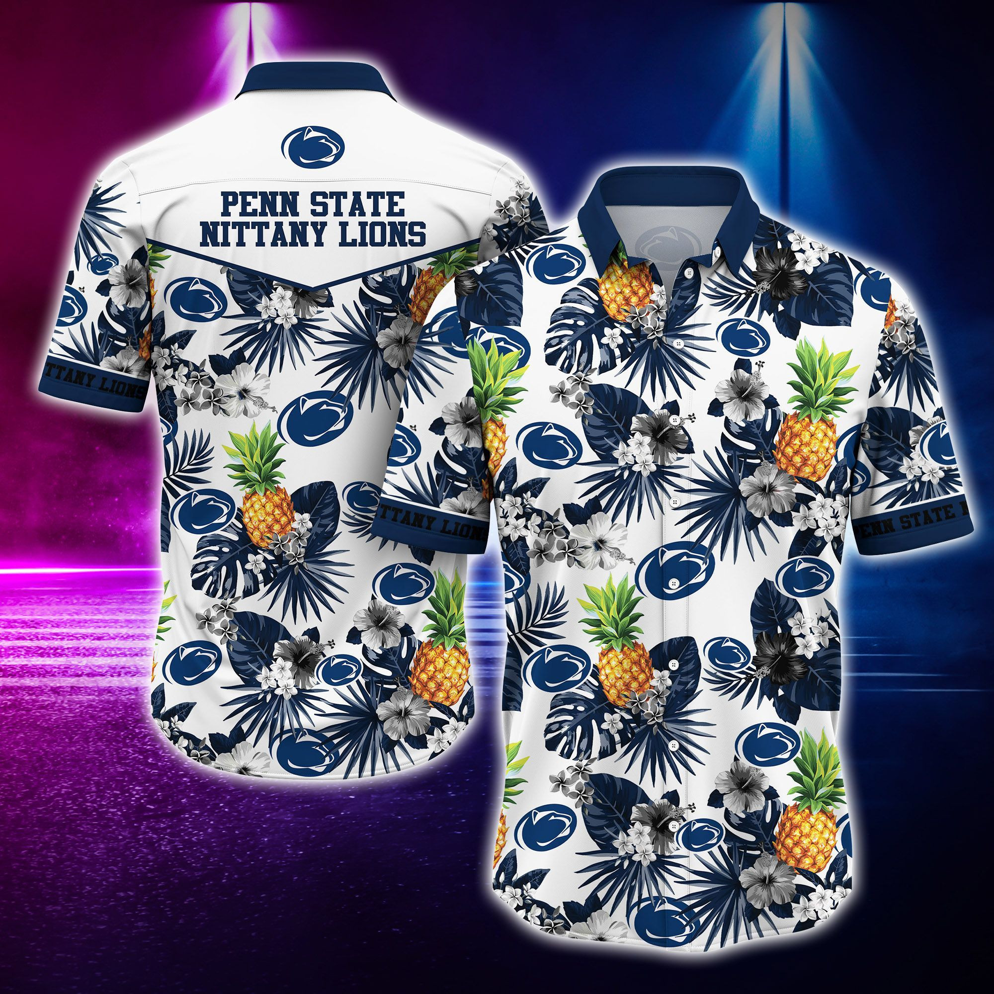 Penn State Nittany Lions Genuine NCAA Parrot Hawaiian Shirt