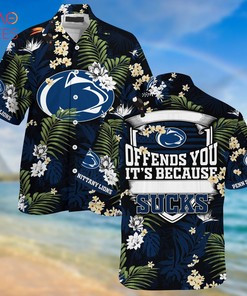 Penn State Nittany Lions Hawaiian Shirt And Shorts For Summer, Tropical Patterns For Fans 