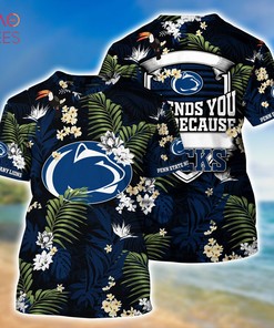 Penn State Nittany Lions Hawaiian Shirt And Shorts For Summer, Tropical Patterns For Fans