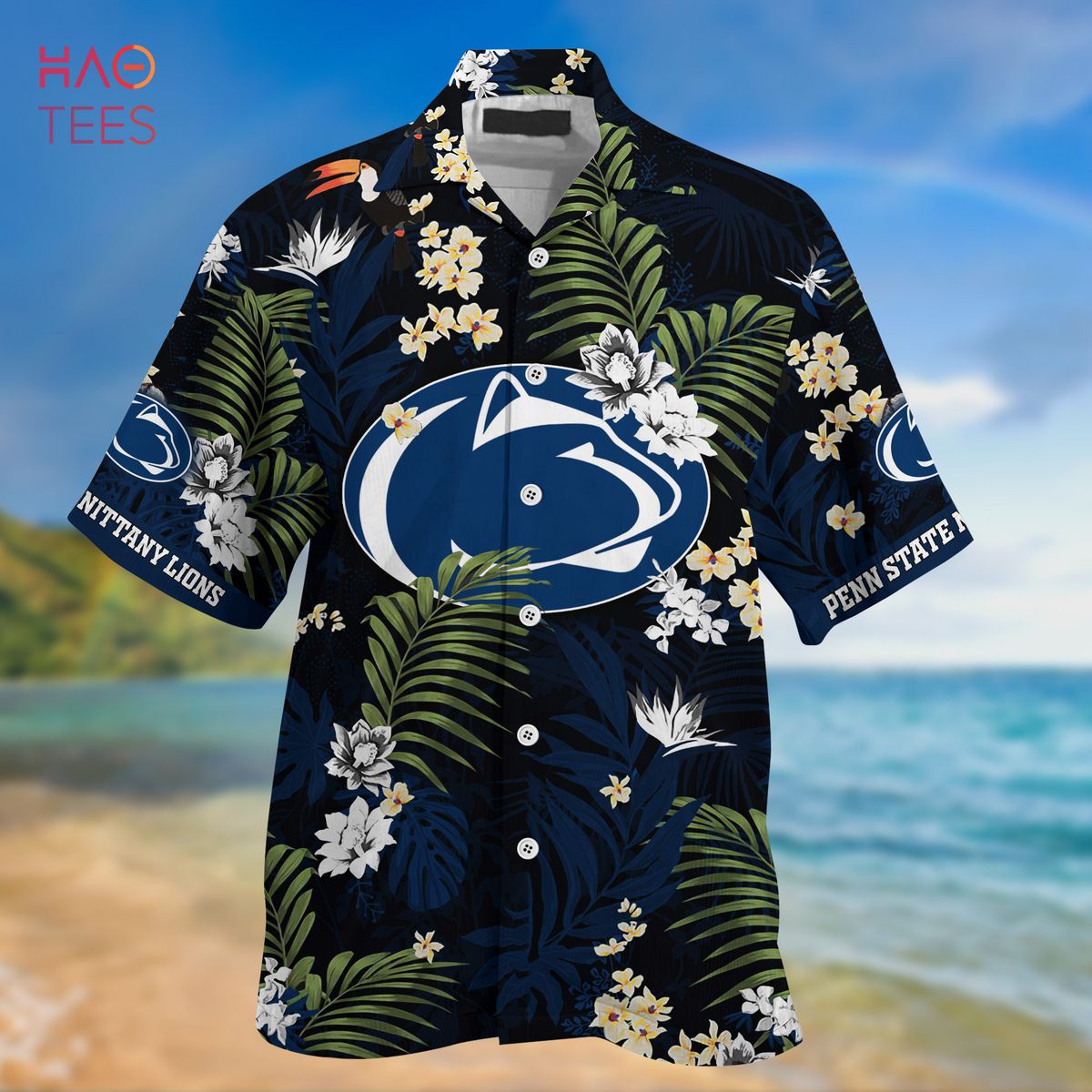 Penn State Nittany Lions Hawaiian Shirt And Shorts For Summer, Tropical Patterns For Fans