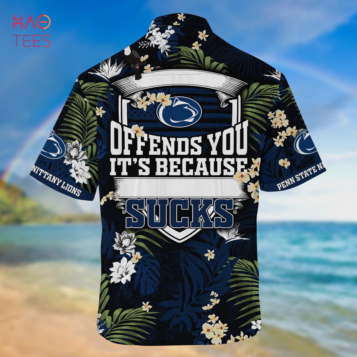 Penn State Nittany Lions Hawaiian Shirt And Shorts For Summer, Tropical Patterns For Fans