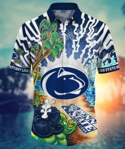 Penn State Nittany Lions NCAA Flower Hawaii Shirt For Fans Ver 1