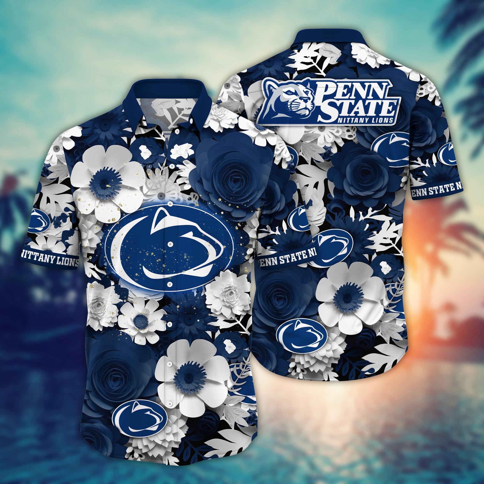 Penn State Nittany Lions NCAA Flower Hawaii Shirt For Fans Ver 27