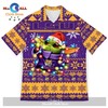 Perfect for Game Day! LSU Tigers Hibiscus Pattern for Sports Fan Summer Beach Hawaiian Shirt
