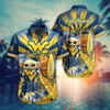 Personalize Your West Virginia Mountaineers Men's Basketball Team Style with All Over Print 3D Hawaiian Shirt-Yellow