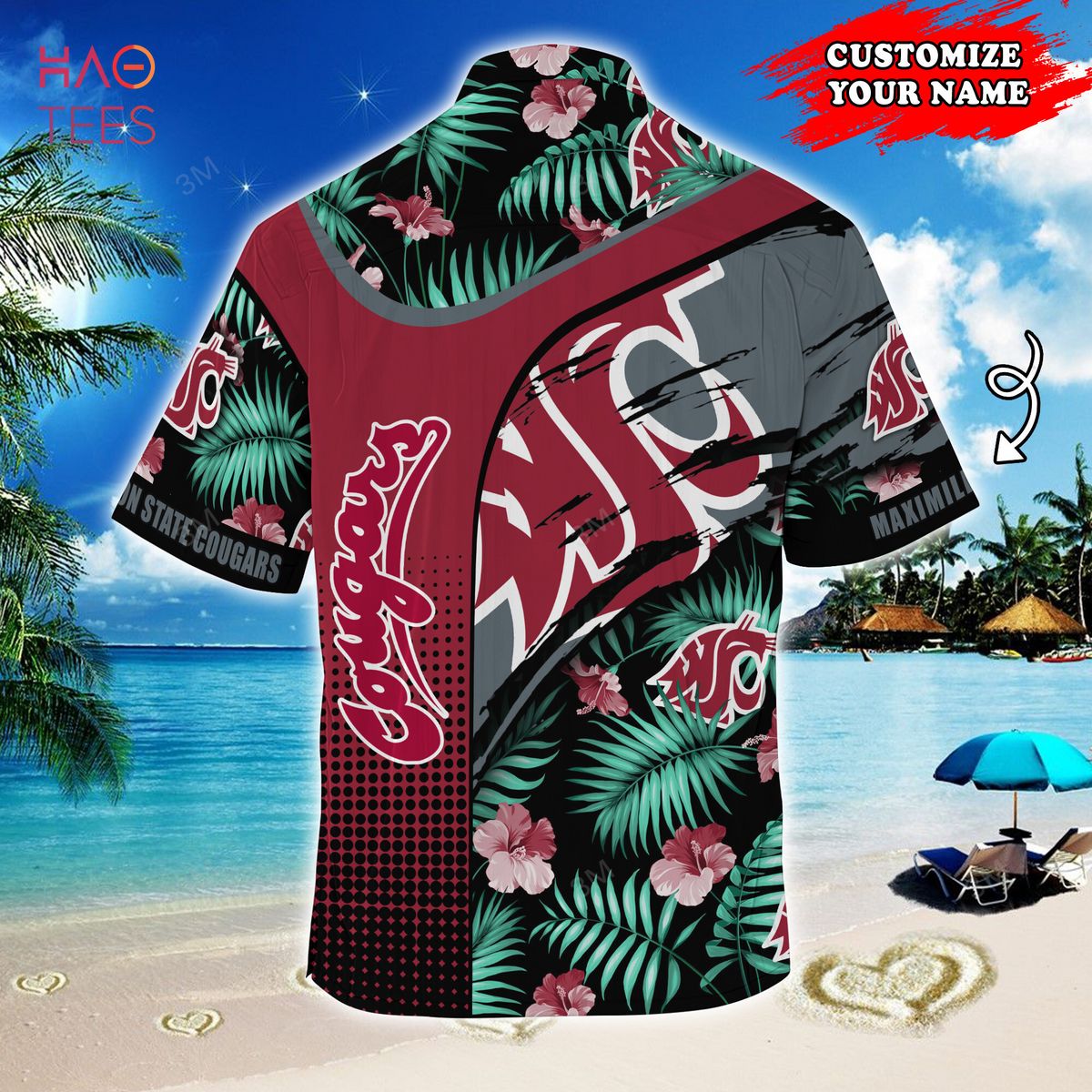 Personalize your Summer Look with Customized Washington State Cougars Hawaiian Shirt