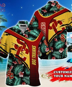 Personalize your Summer Look with NCAA USC Trojans Custom Name Green Hawaiian Shirt 