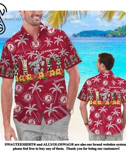Personalized Alabama Crimson Tide Parrot Floral Tropical Summer Hawaiian Shirt 