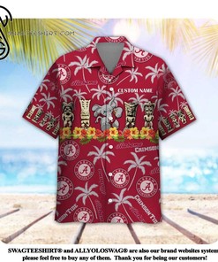 Personalized Alabama Crimson Tide Parrot Floral Tropical Summer Hawaiian Shirt