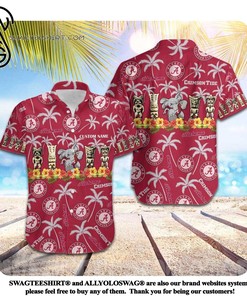 Personalized Alabama Crimson Tide Parrot Floral Tropical Summer Hawaiian Shirt