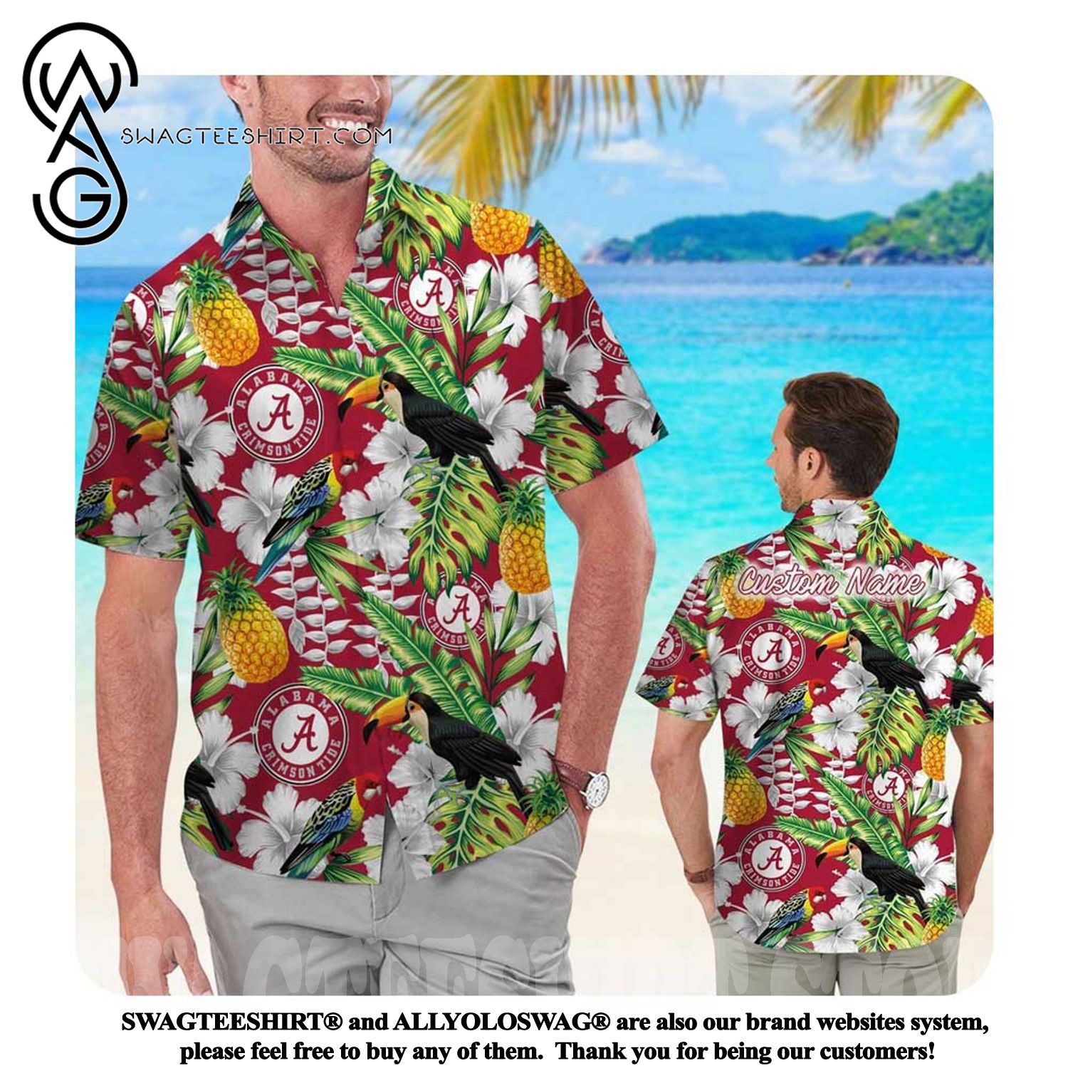 Personalized Alabama Crimson Tide Summer Hawaiian Shirt - Trending Design