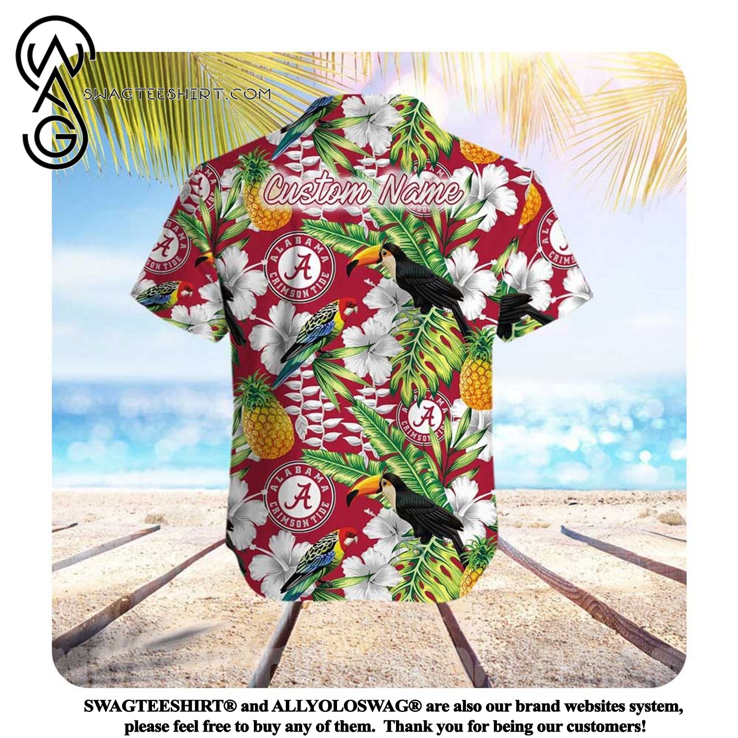 Personalized Alabama Crimson Tide Summer Hawaiian Shirt - Trending Design