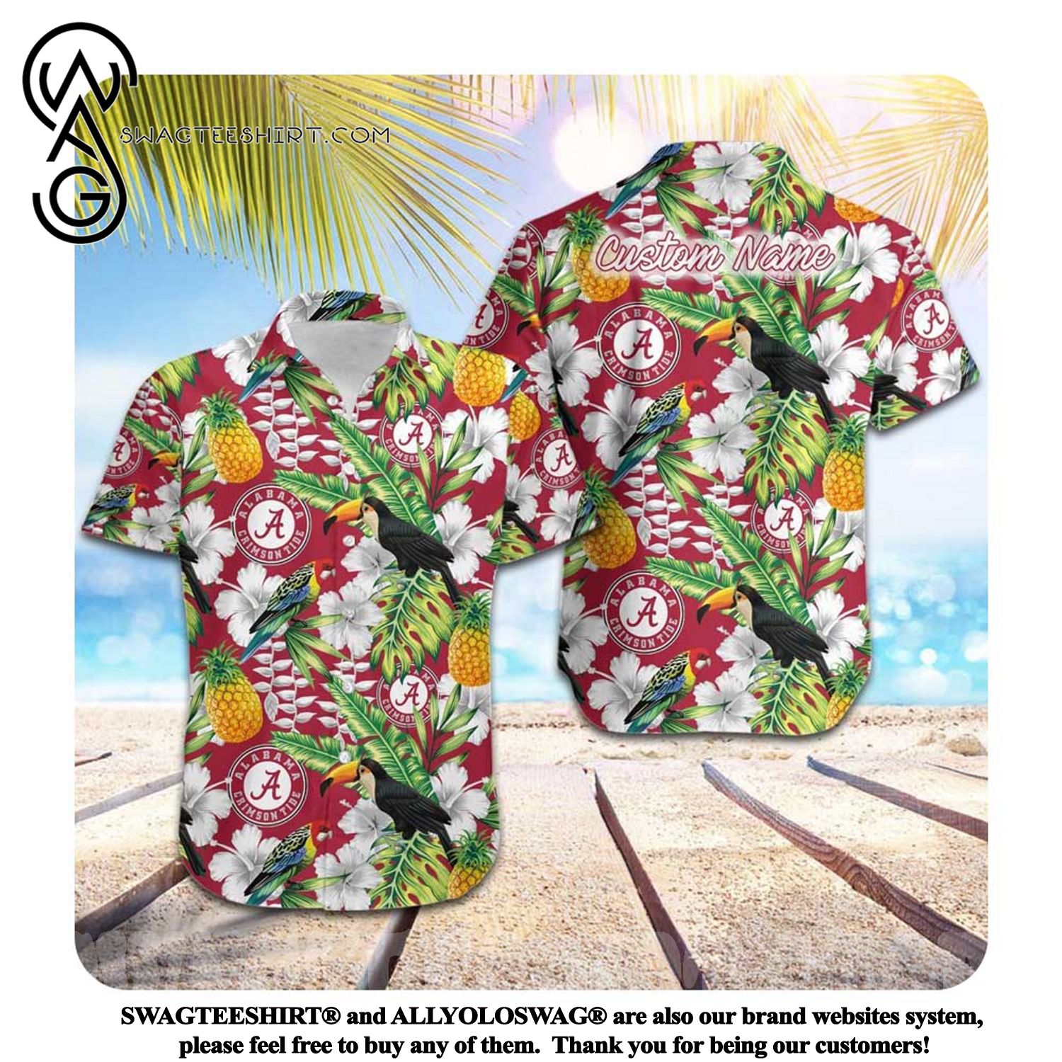 Personalized Alabama Crimson Tide Summer Hawaiian Shirt - Trending Design