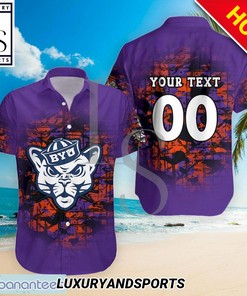 Personalized Camouflage BYU Cougars Hawaiian Shirt for Fans 