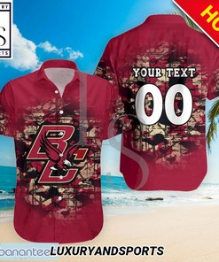 Personalized Camouflage Boston College Eagles Hawaiian Shirt for Fans 