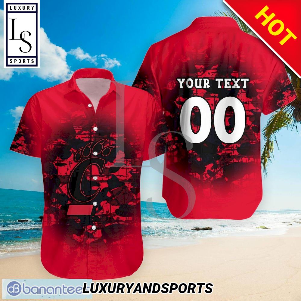 Personalized Camouflage Cincinnati Bearcats Hawaiian Shirt for Fans