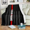 Personalized Custom Firefighter Blanket Fleece Throw Blanket