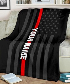 Personalized Custom Firefighter Blanket Fleece Throw Blanket