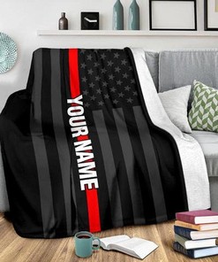 Personalized Custom Firefighter Blanket Fleece Throw Blanket