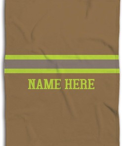 Personalized Firefighter Blanket, Custom Fireman Sherpa Fleece Throw Blankets
