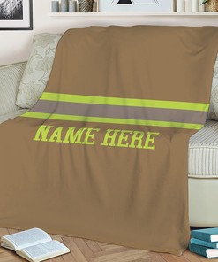 Personalized Firefighter Blanket, Custom Fireman Sherpa Fleece Throw Blankets