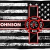 Personalized Firefighter Fleece Blanket - Redline Firefighter Department Gifts