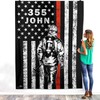 Personalized Firefighter Gift - Fireman's Blanket with Customized Fire Flag Design - Thoughtful Present for Dad