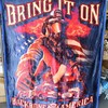 Personalized Firefighter USA Flag Throw Blanket - Gifts Fatherday