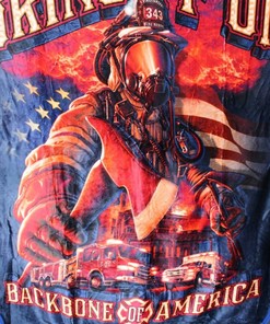 Personalized Firefighter USA Flag Throw Blanket - Gifts Fatherday