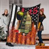 Personalized Fireman's Armor Blanket - Custom Name and Number - Perfect Father's Day Gift for Firefighters