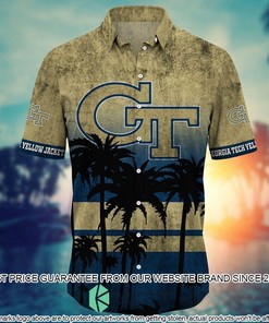 Personalized Georgia Tech Yellow Jackets NCAA Tropical Aloha Hawaiian Shirt and Shorts - Unique Gift For Fans 