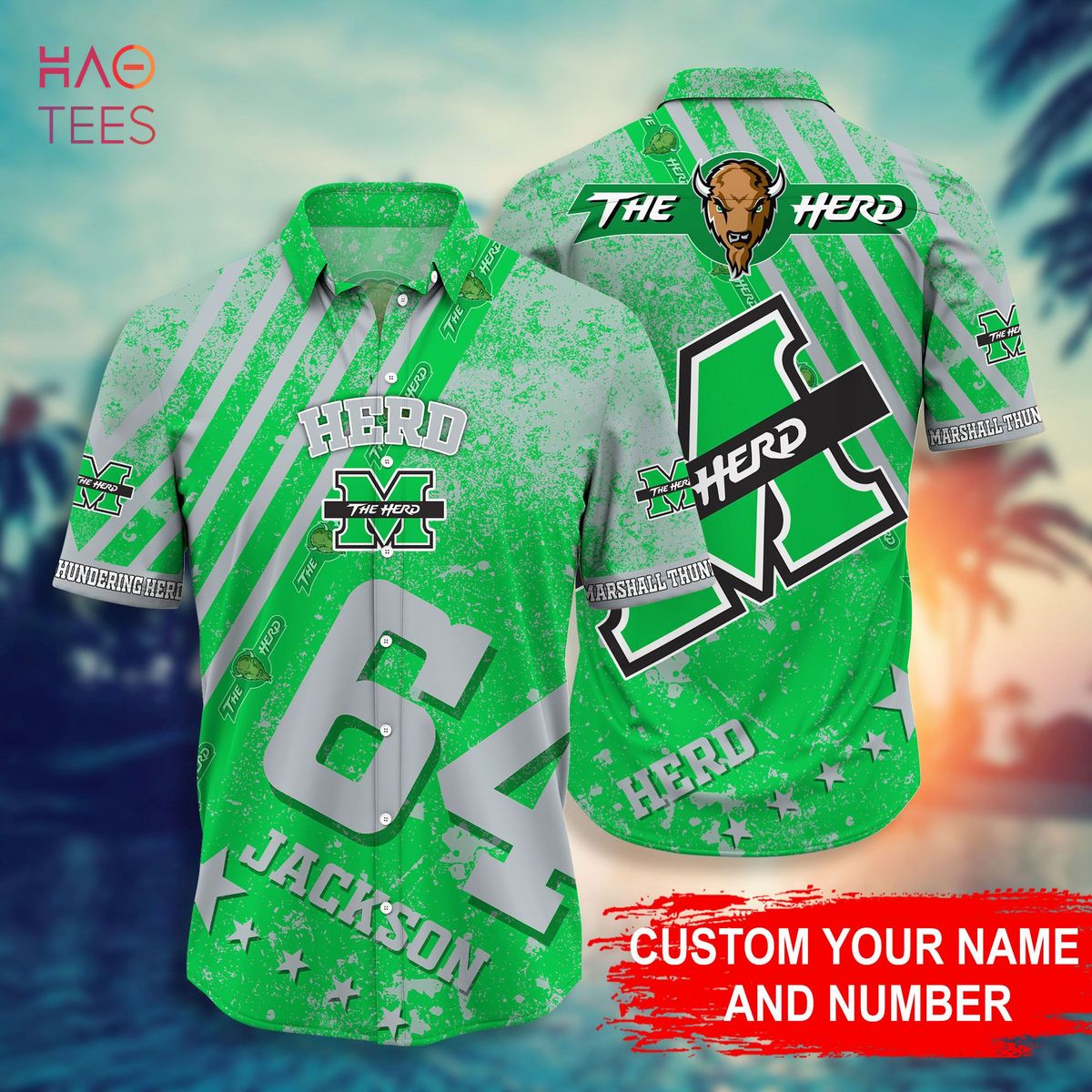 Personalized Hawaiian Shirt for Marshall Thundering Herd Fans